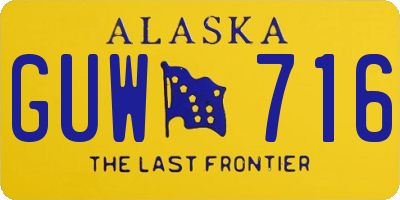 AK license plate GUW716