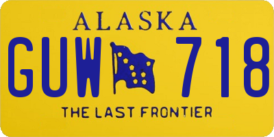 AK license plate GUW718