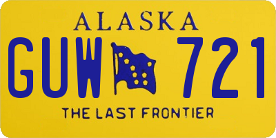 AK license plate GUW721