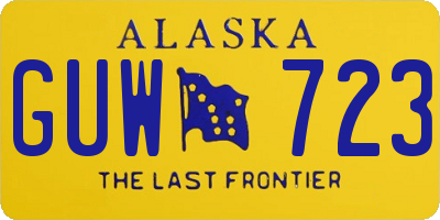 AK license plate GUW723