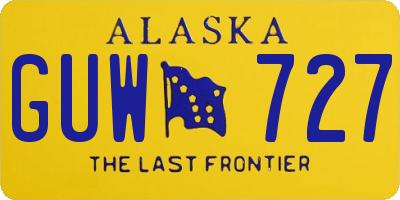 AK license plate GUW727