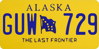 AK license plate GUW729