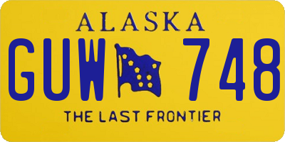AK license plate GUW748