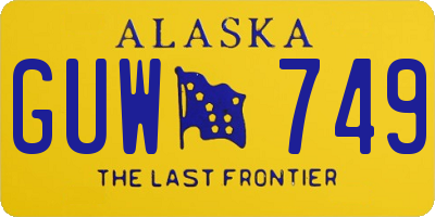 AK license plate GUW749