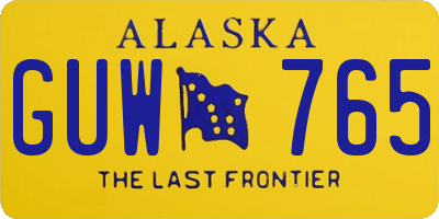 AK license plate GUW765