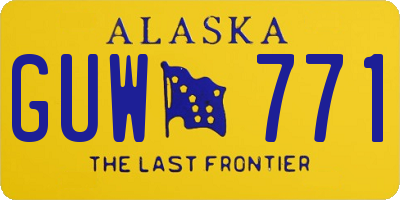 AK license plate GUW771