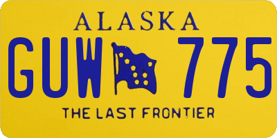 AK license plate GUW775