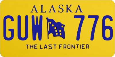 AK license plate GUW776