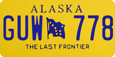 AK license plate GUW778