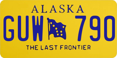 AK license plate GUW790