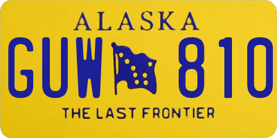 AK license plate GUW810