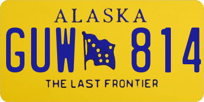 AK license plate GUW814