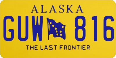 AK license plate GUW816
