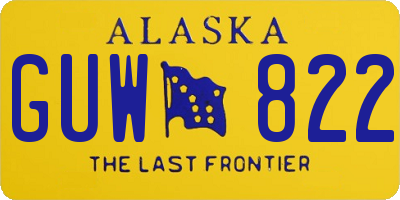 AK license plate GUW822