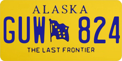 AK license plate GUW824