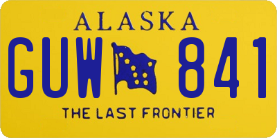 AK license plate GUW841