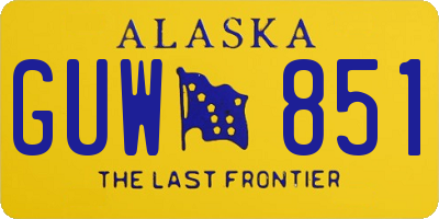 AK license plate GUW851