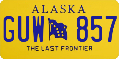 AK license plate GUW857