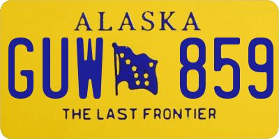 AK license plate GUW859