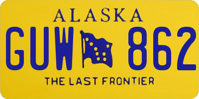 AK license plate GUW862
