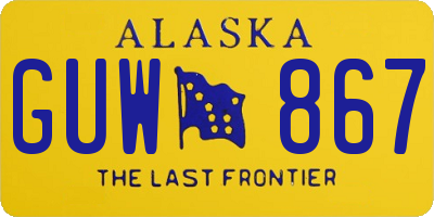 AK license plate GUW867