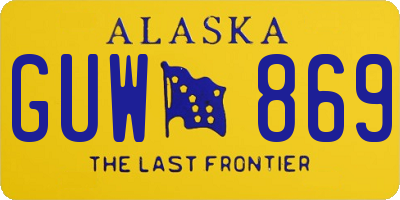 AK license plate GUW869