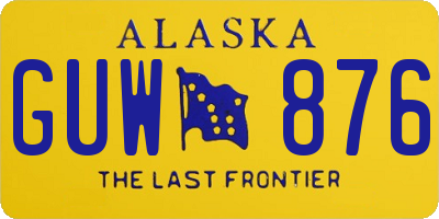 AK license plate GUW876