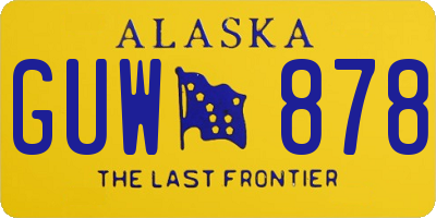 AK license plate GUW878