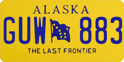 AK license plate GUW883