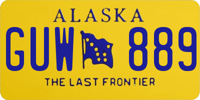 AK license plate GUW889