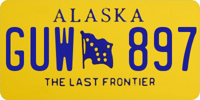 AK license plate GUW897