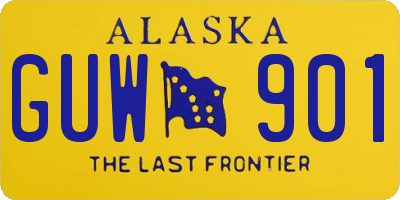 AK license plate GUW901
