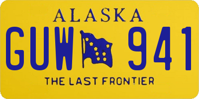 AK license plate GUW941