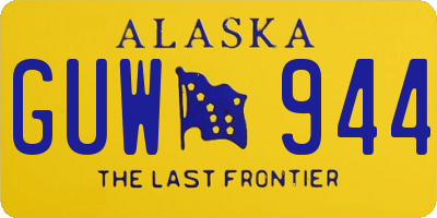 AK license plate GUW944