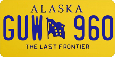 AK license plate GUW960