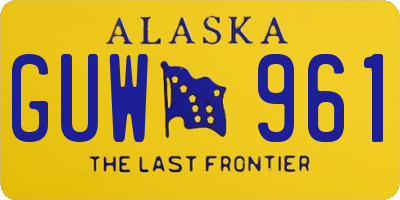 AK license plate GUW961