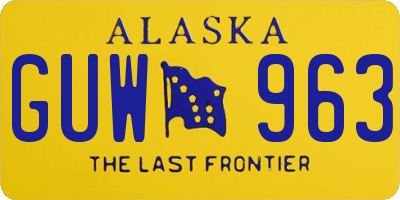 AK license plate GUW963