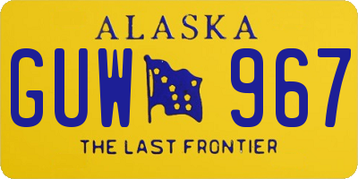 AK license plate GUW967