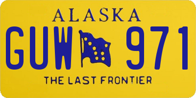 AK license plate GUW971