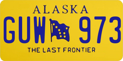 AK license plate GUW973