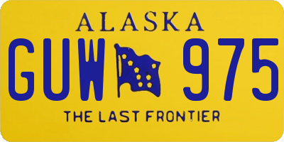 AK license plate GUW975