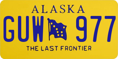 AK license plate GUW977