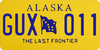 AK license plate GUX011