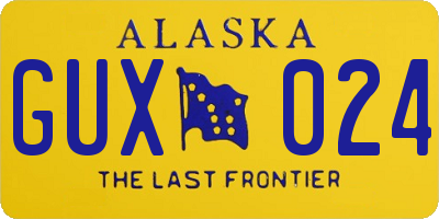 AK license plate GUX024