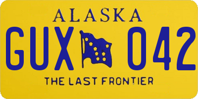 AK license plate GUX042