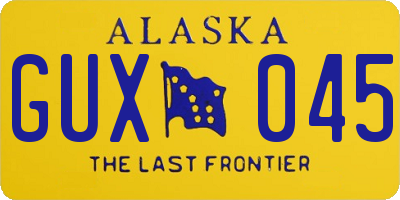 AK license plate GUX045