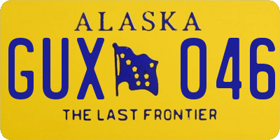 AK license plate GUX046