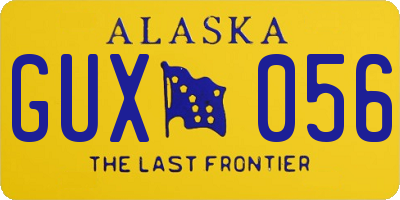 AK license plate GUX056