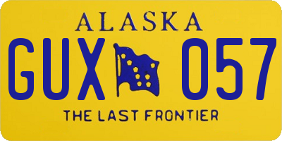 AK license plate GUX057