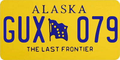 AK license plate GUX079